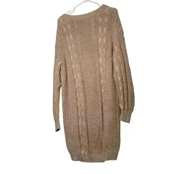 Back Beat Co. Fisherman Rose Gold
Metallic thread cotton Sweater Dress Size ML - Picture 7 of 12